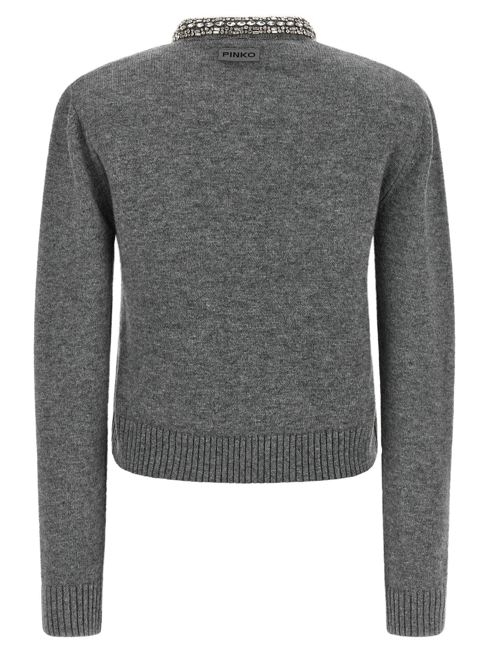 Pinko Jewel Collar Cardigan Grey