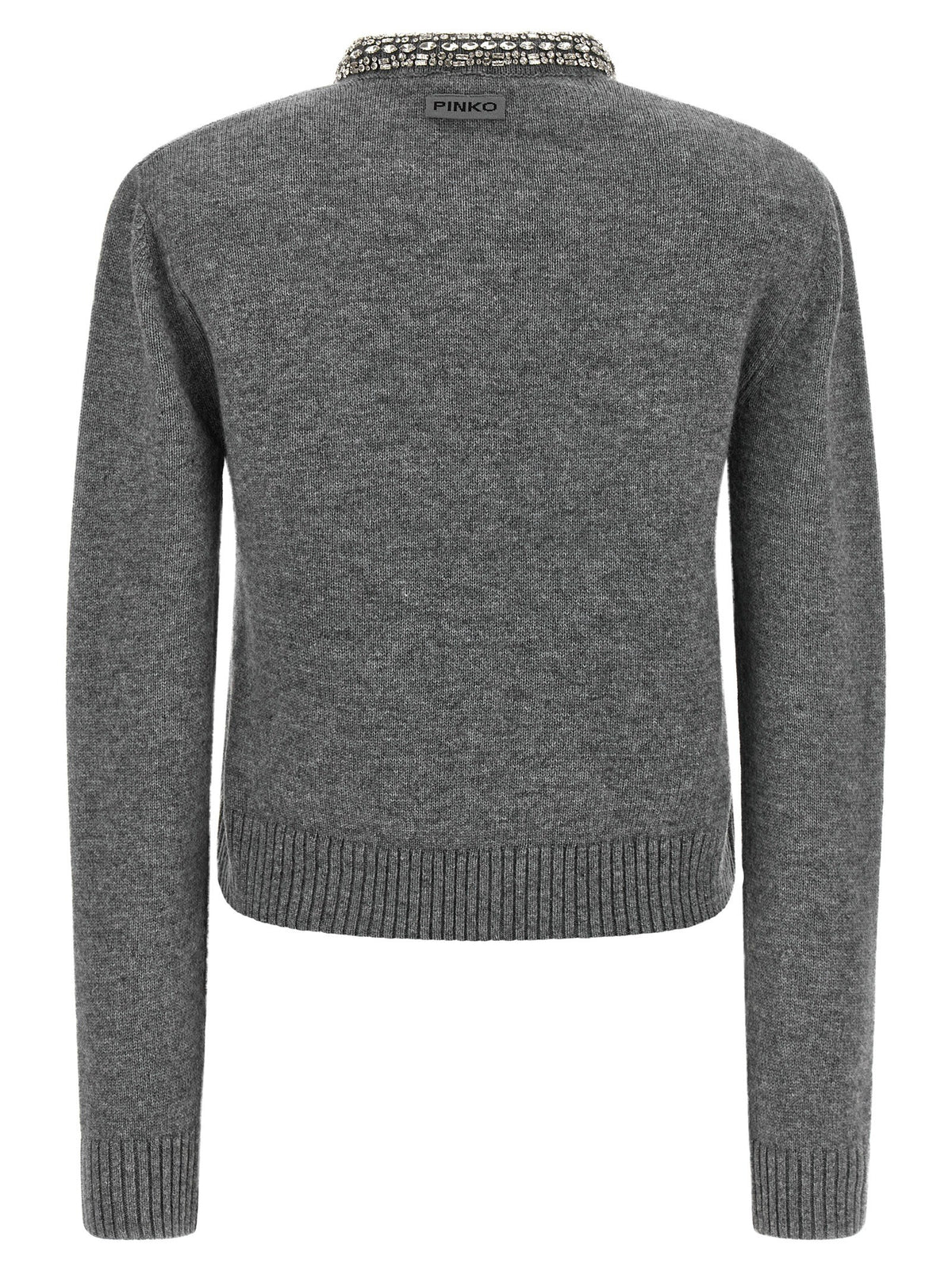 Pinko Jewel Collar Cardigan Grey, view 2