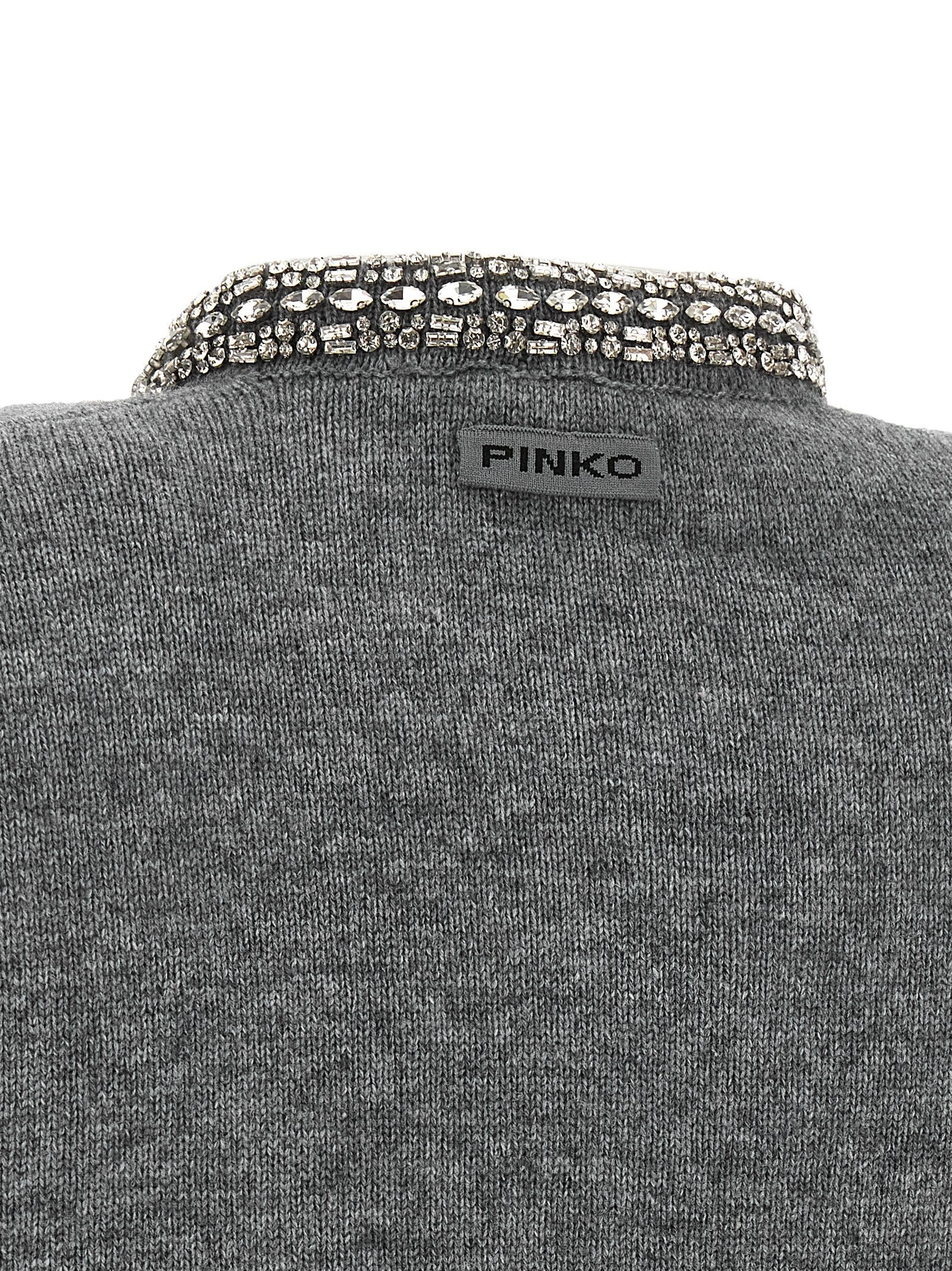 Pinko Jewel Collar Cardigan Grey