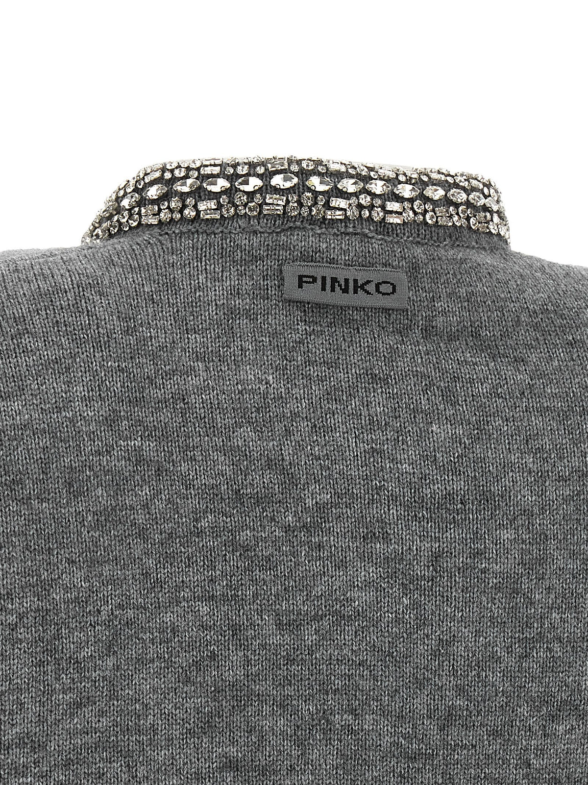 Pinko Jewel Collar Cardigan Grey, view 4