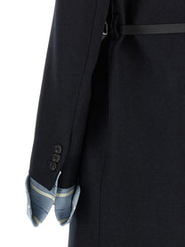 PRADA Jewel Collar Coat Blue
