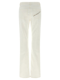 Elisabetta Franchi Jewel Padlock Jeans White