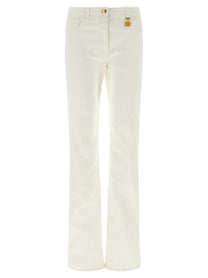 Elisabetta Franchi Jewel Padlock Jeans White