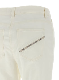 Elisabetta Franchi Jewel Padlock Jeans White