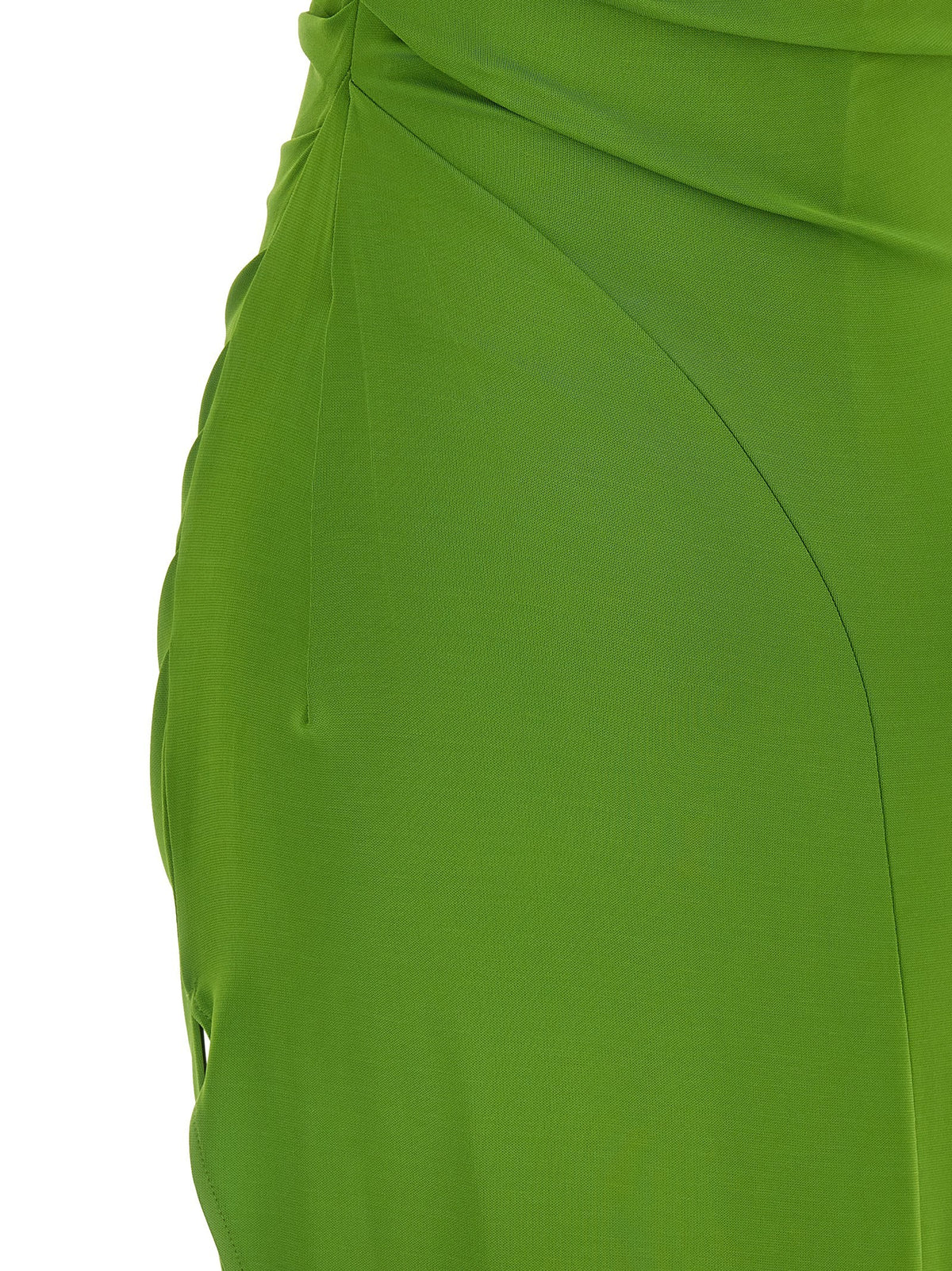 Elisabetta Franchi Jewel Shoulder Dress Green, view 4