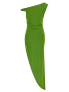 Elisabetta Franchi Jewel Shoulder Dress Green, view 2