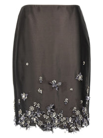PRADA Jewel Skirt Grey