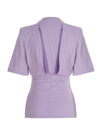 The Attico Jewel Shirt Purple