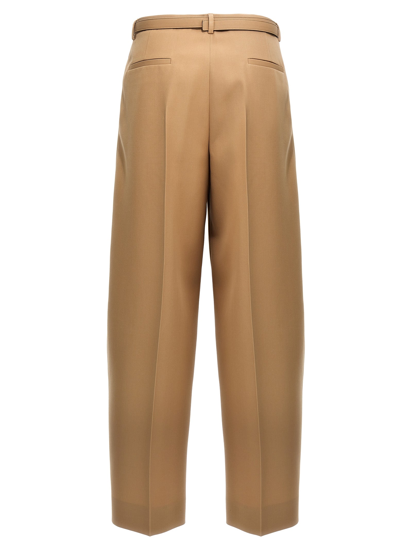 JIL SANDER - JIL SANDER - Gabardine belt pants - Women’s Pants