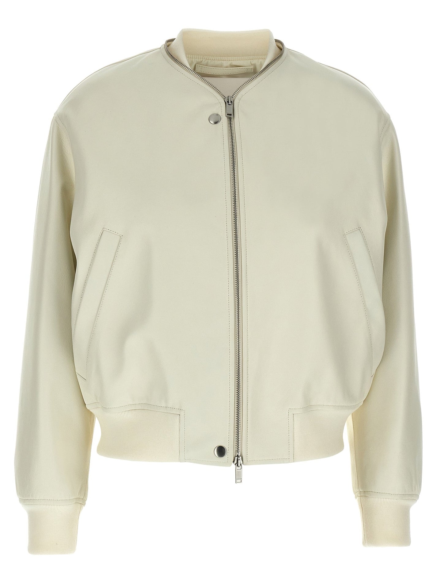 JIL SANDER - JIL SANDER - Leather bomber jacket - Women’s Outerwear