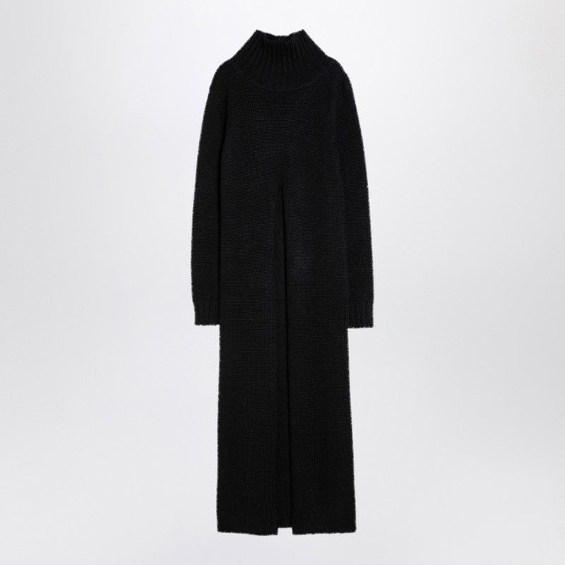 Jil Sander - Jil Sander Long black alpaca turtleneck dress - Dresses