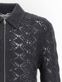 JIL SANDER - JIL SANDER - Openwork wool cardigan - Men’s Knitwear