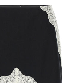 JIL SANDER - JIL SANDER - Organza lace wool skirt - Women’s Bottoms
