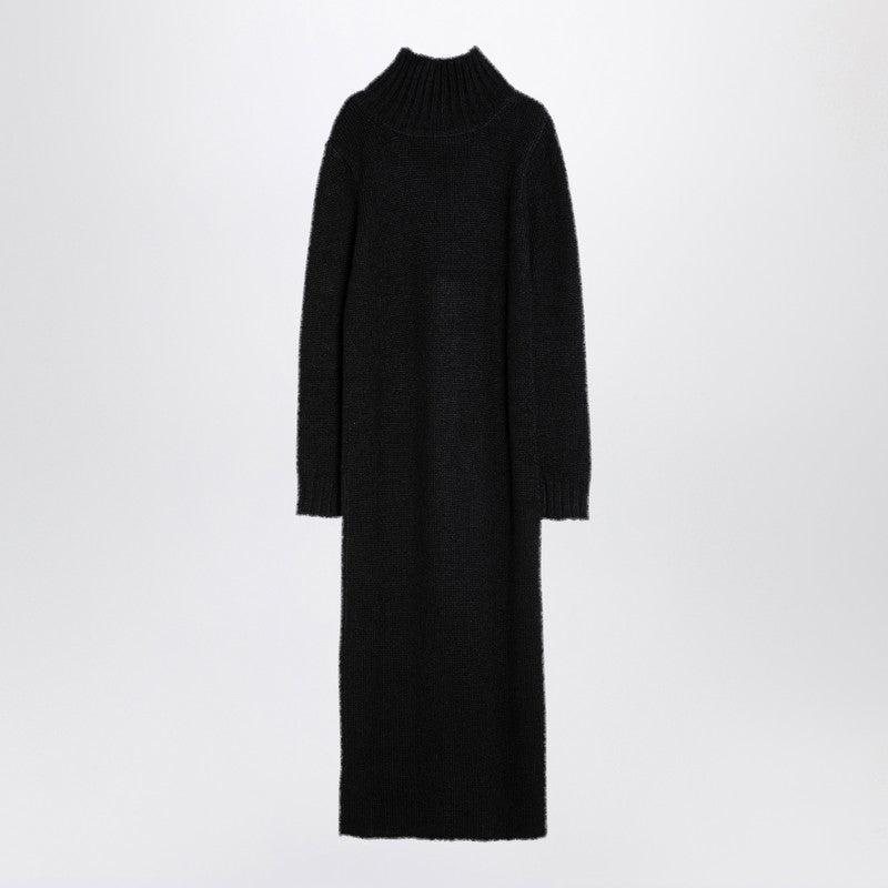 Jil Sander - Jil Sander Long black alpaca turtleneck dress - Dresses