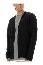 Jil Sander Men's Merino Wool Cardigan Black, view 4