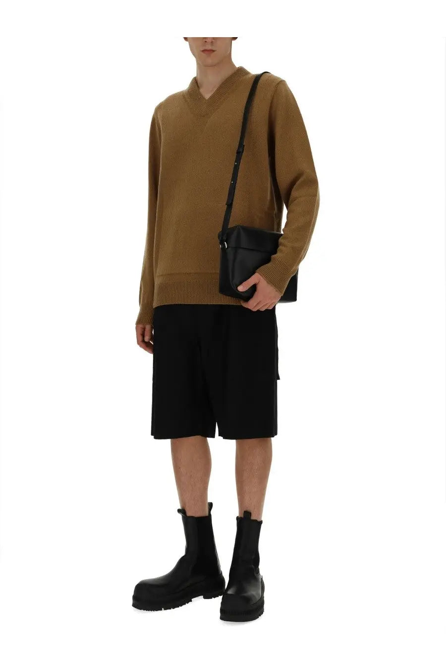 Jil Sander Men's Neck Sweater Beige, view 2