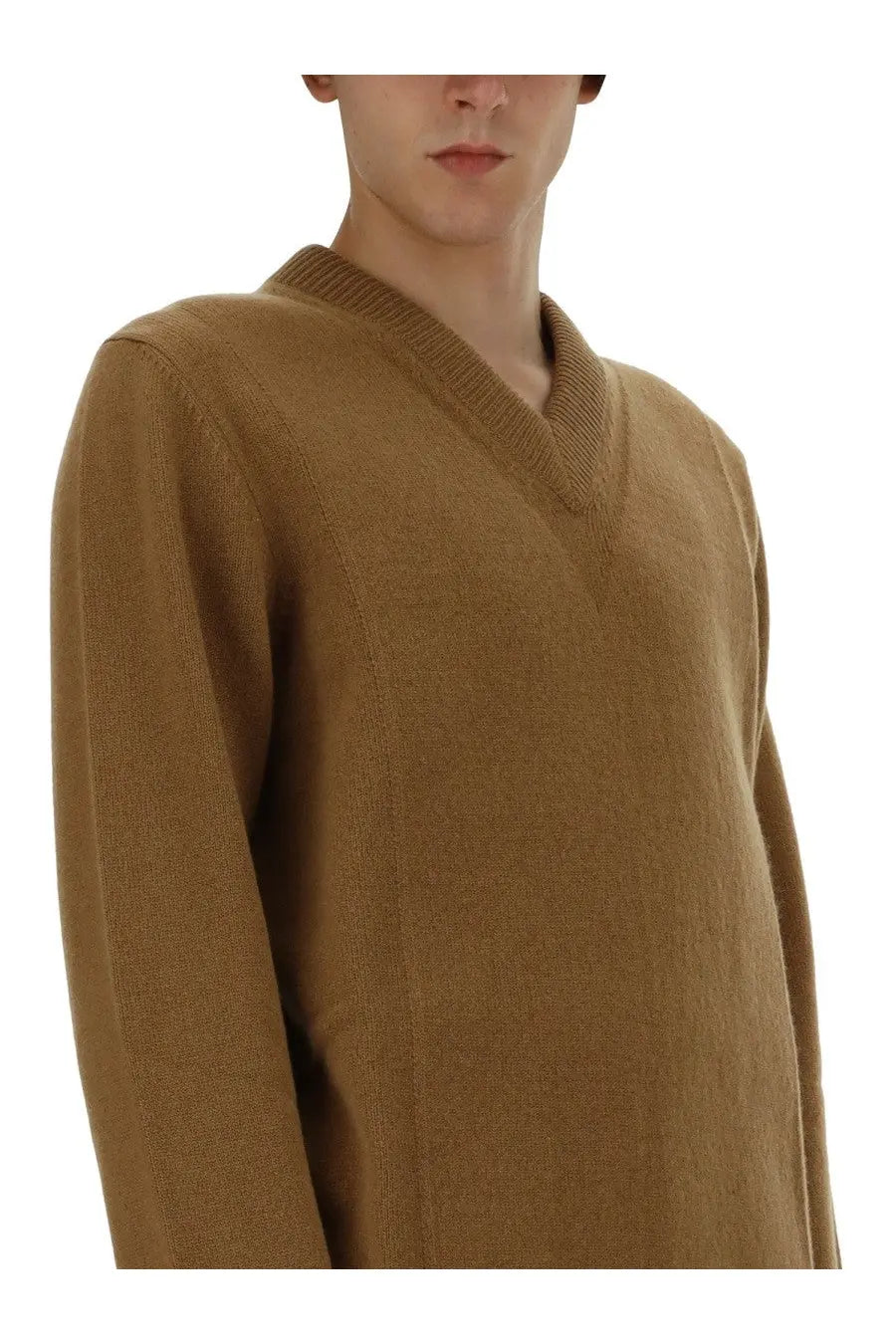 Jil Sander Men's Neck Sweater Beige, view 4