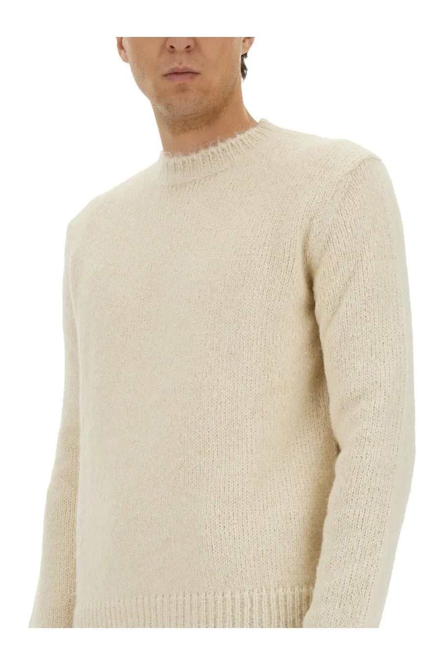 Jil Sander Men's Wool Blend Sweater White, view 4