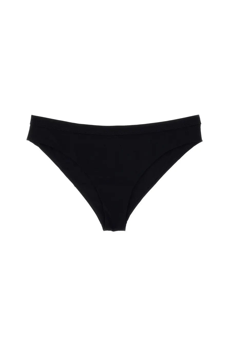 Black jil sander women’s bikini briefs with a minimalist seamless design for comfortable swimwear use