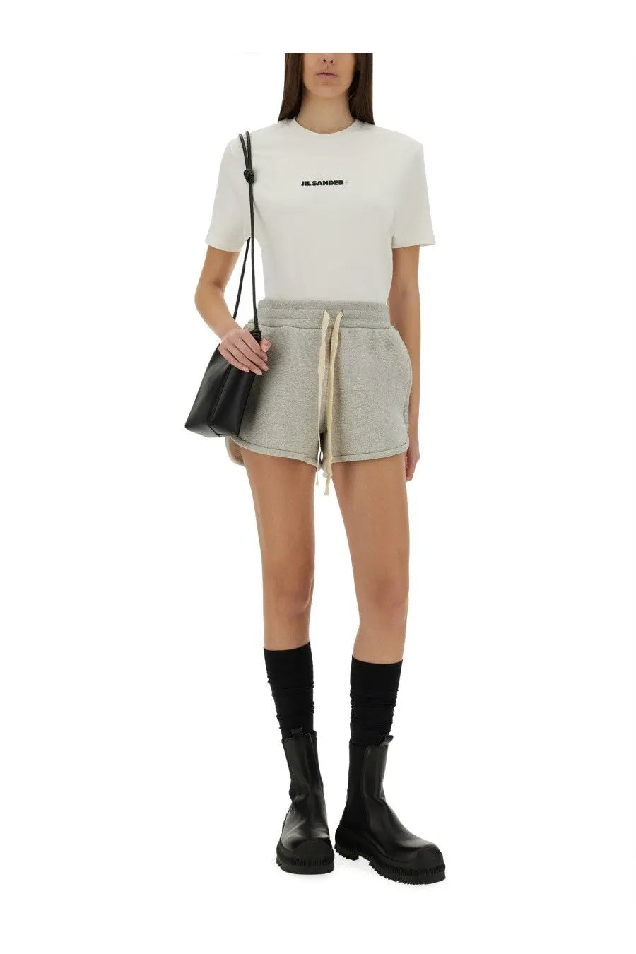 Jil Sander Women's Cotton Terry Shorts Grey, view 2