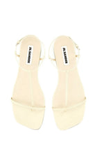Jil Sander Women's Leather Sandal White, view 6