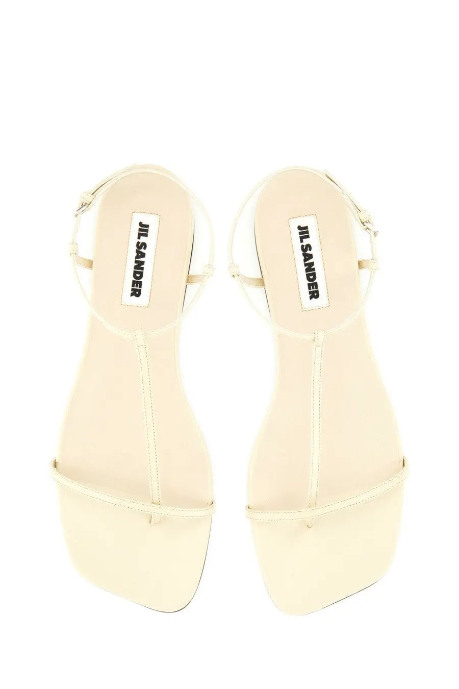 Jil Sander Women's Leather Sandal White, view 6
