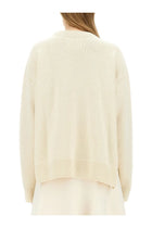 Jil Sander Women's Wool Sweater White, view 3
