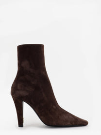 Saint Laurent Women's Jill Suede Boots Brown