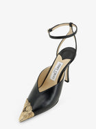 Jimmy Choo Women's Faiz Leather Slingback Pumps Black, view 4