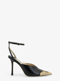Jimmy Choo Women's Faiz Leather Slingback Pumps Black