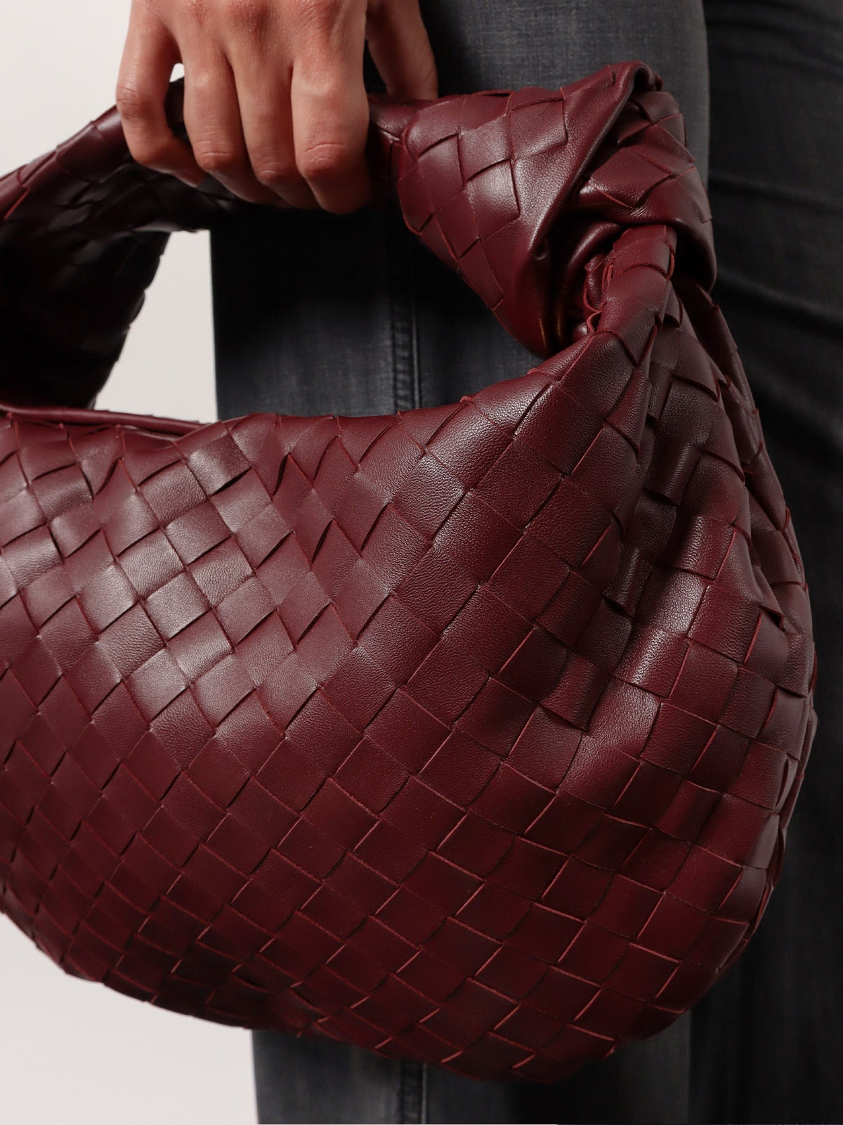 Bottega Veneta Women's Jodie Small Leather Handbag Red