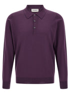 John Smedley Dorset Polo Shirt Purple
