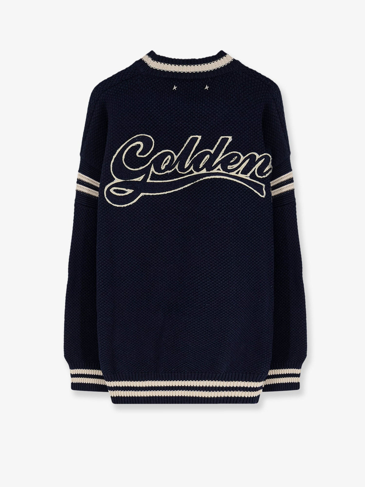 Golden Goose Men's Journey Cotton Knit Sweater Blue, view 2