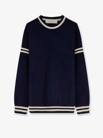 Golden Goose Men's Journey Cotton Knit Sweater Blue