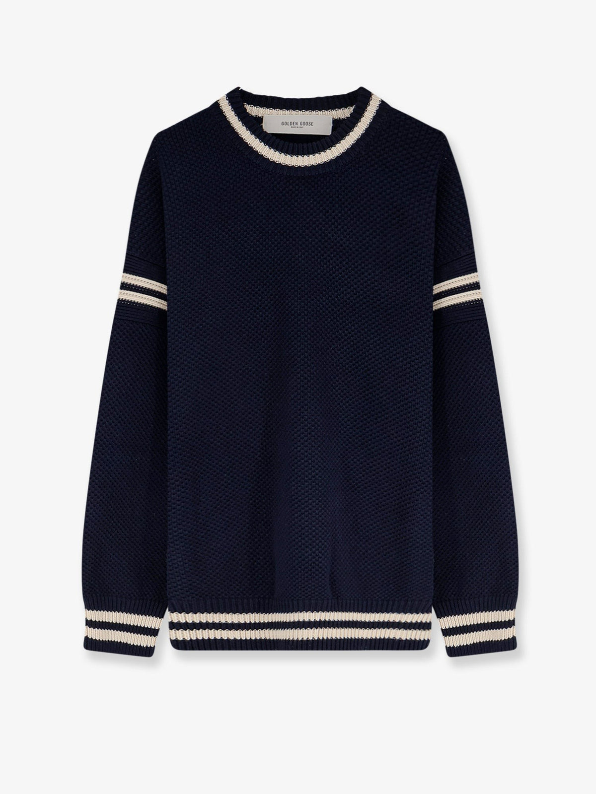 Golden Goose Men's Journey Cotton Knit Sweater Blue