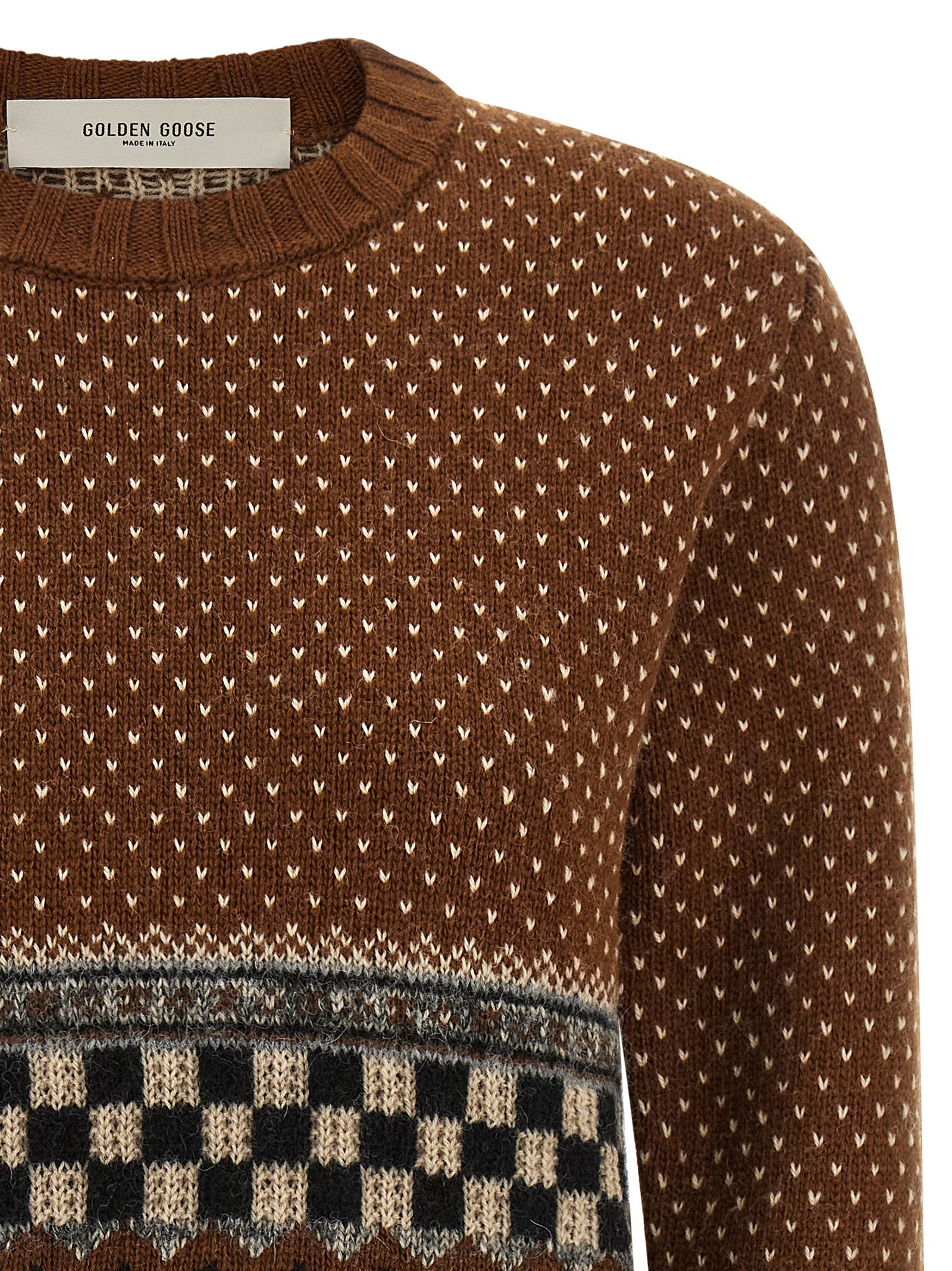 Golden Goose Journey Jacquard Sweater Brown