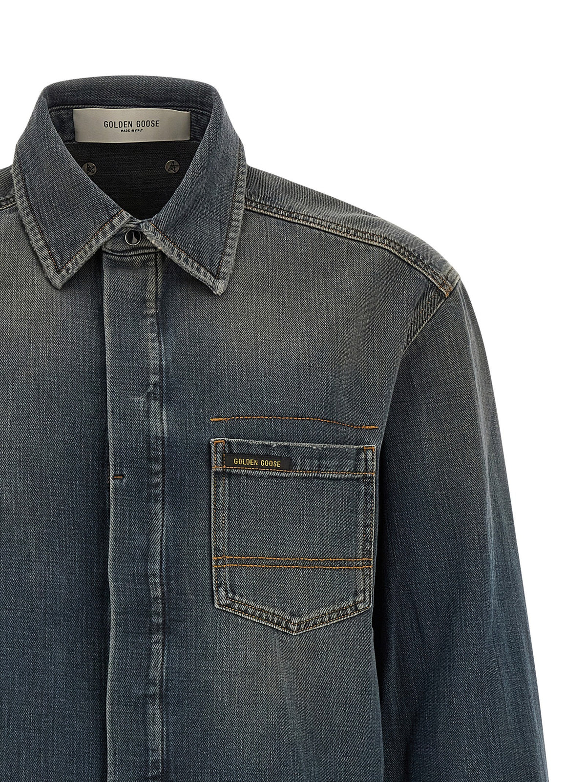 Golden Goose Journey Roger Denim Shirt Blue