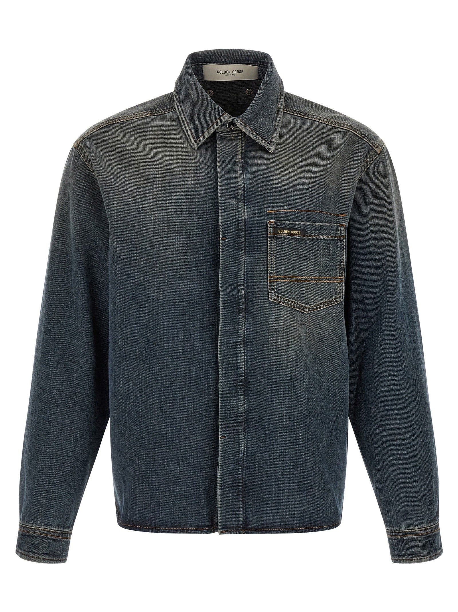 Golden Goose Journey Roger Denim Shirt Blue