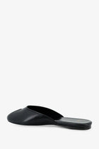 JUDE Women's Date Flat Leather Sandals Black, view 3