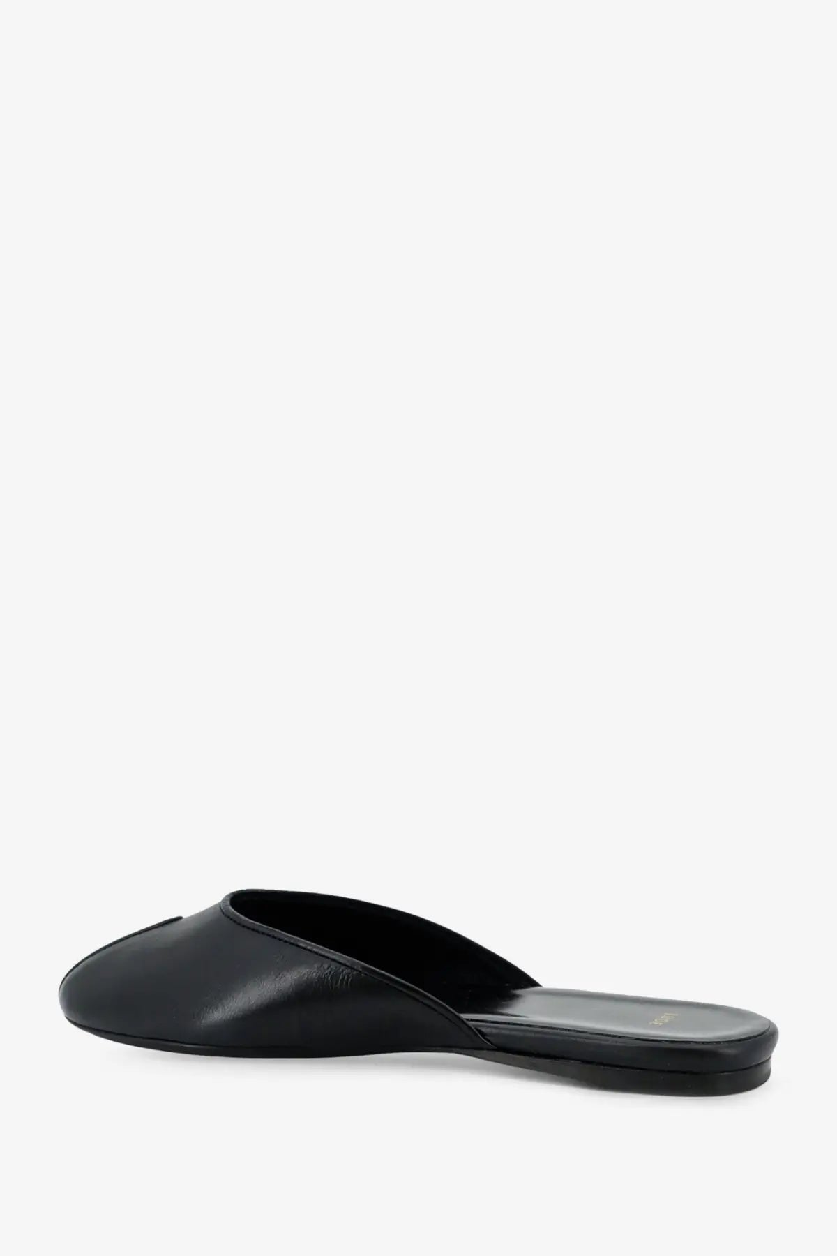 JUDE Women's Date Flat Leather Sandals Black, view 3