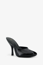 JUDE Women's Leather Date Mule Sandals Black, view 2