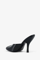JUDE Women's Leather Date Mule Sandals Black, view 3