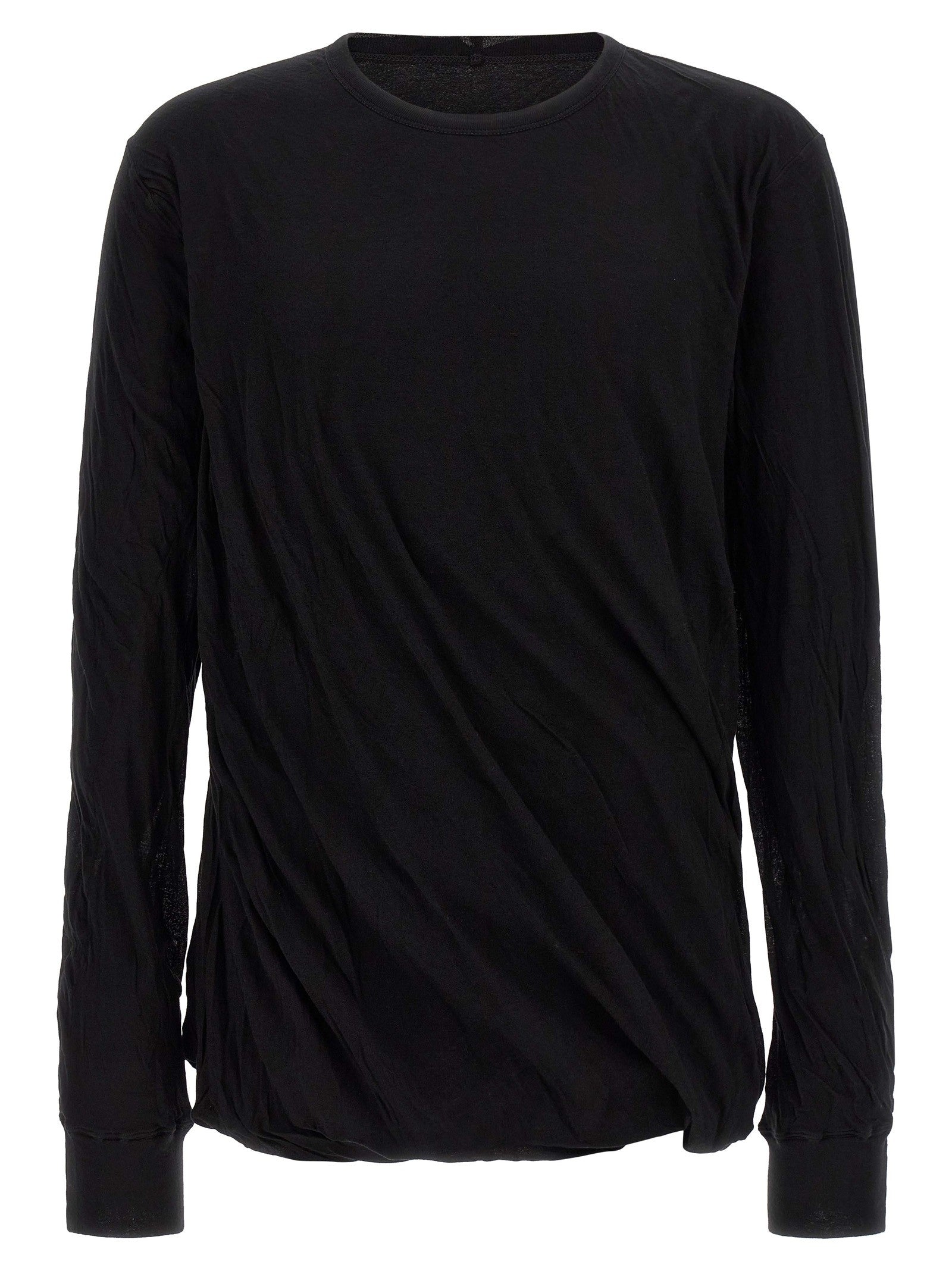 Rick Owens Jumbo Double Ls Shirt Black