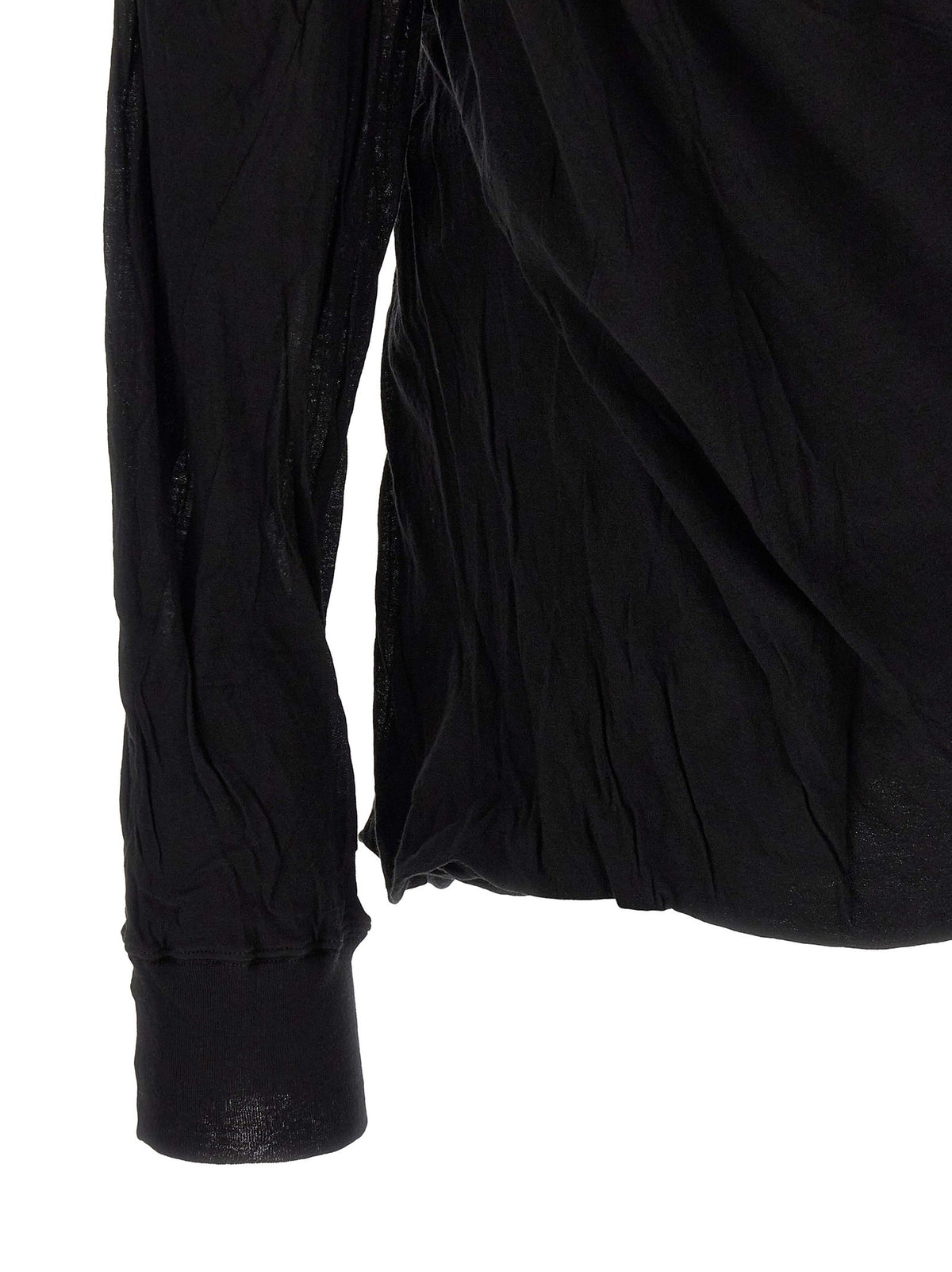 Rick Owens Jumbo Double Ls Shirt Black, view 4