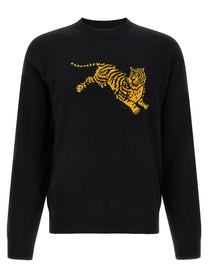 Kenzo Jumping Tiger Intarsia Sweater Black