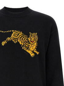 Kenzo Jumping Tiger Intarsia Sweater Black