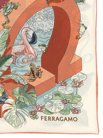 Ferragamo Jungle Party Scarf Gold