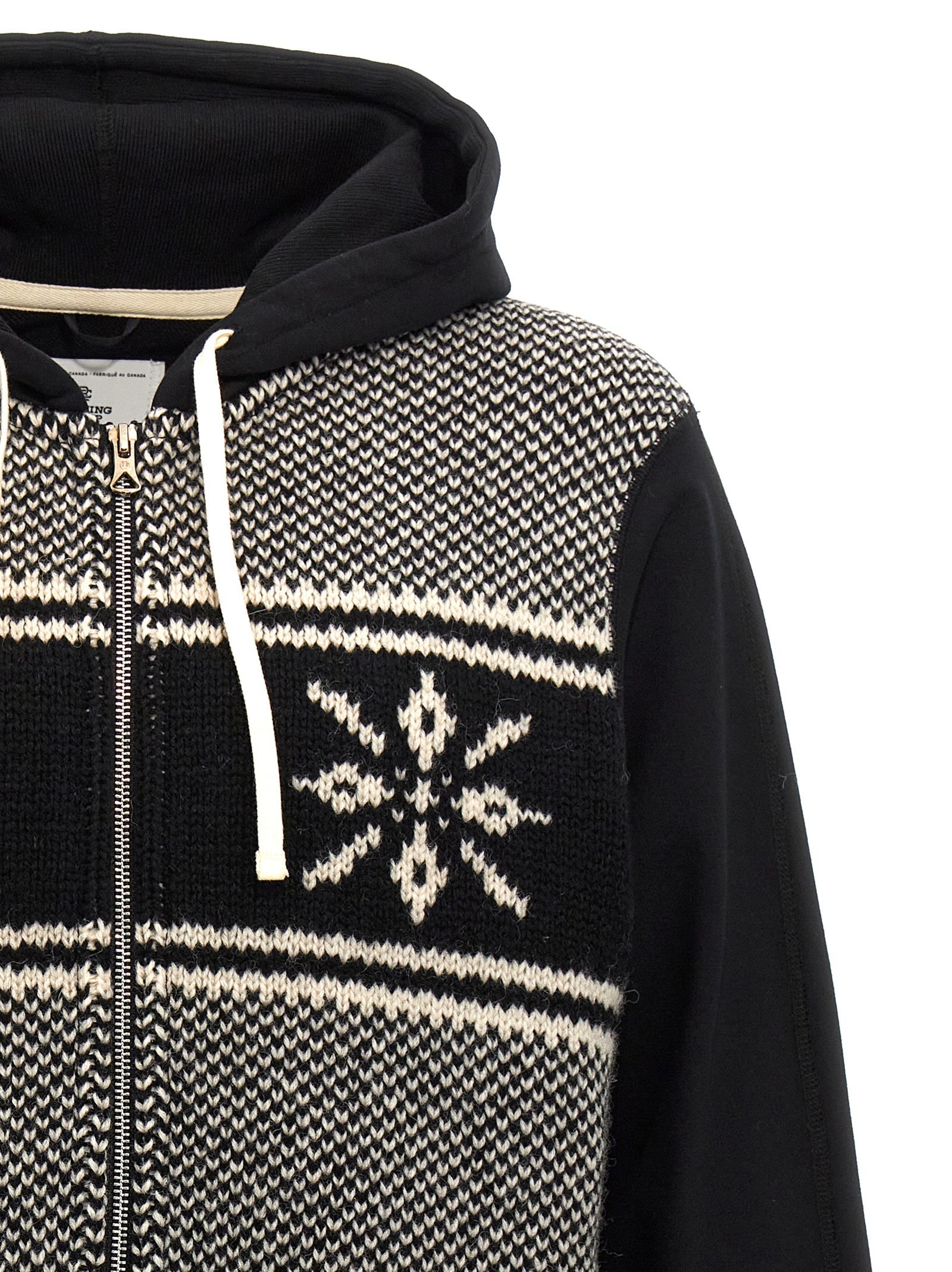 JUNYA WATANABE - JUNYA WATANABE - Jacquard insert hoodie - Men’s Sweatshirts