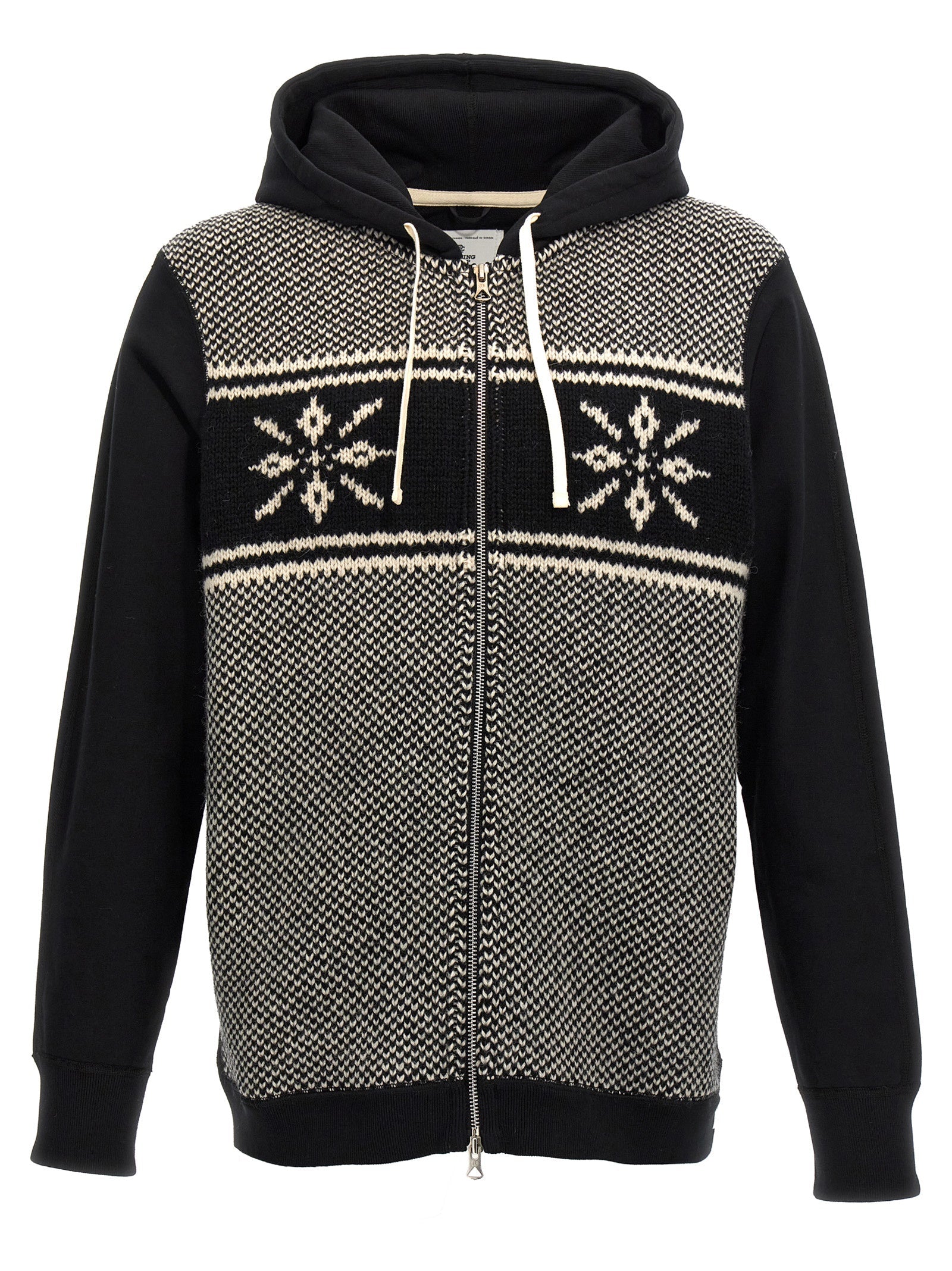 JUNYA WATANABE - JUNYA WATANABE - Jacquard insert hoodie - Men’s Sweatshirts
