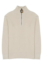 JW Anderson Unisex Zip Wool Cotton Sweater Beige